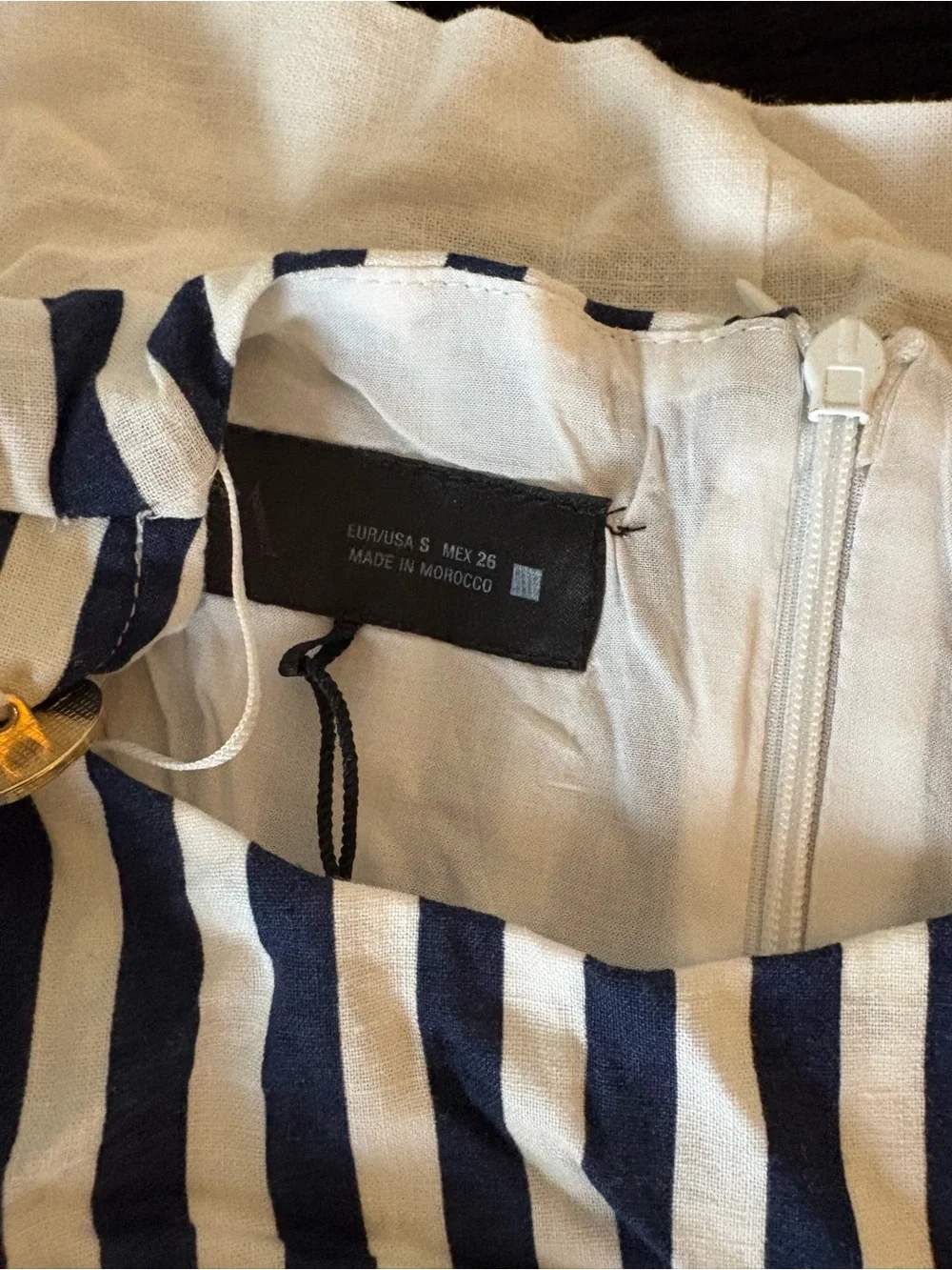 Navy & White Striped Dress
